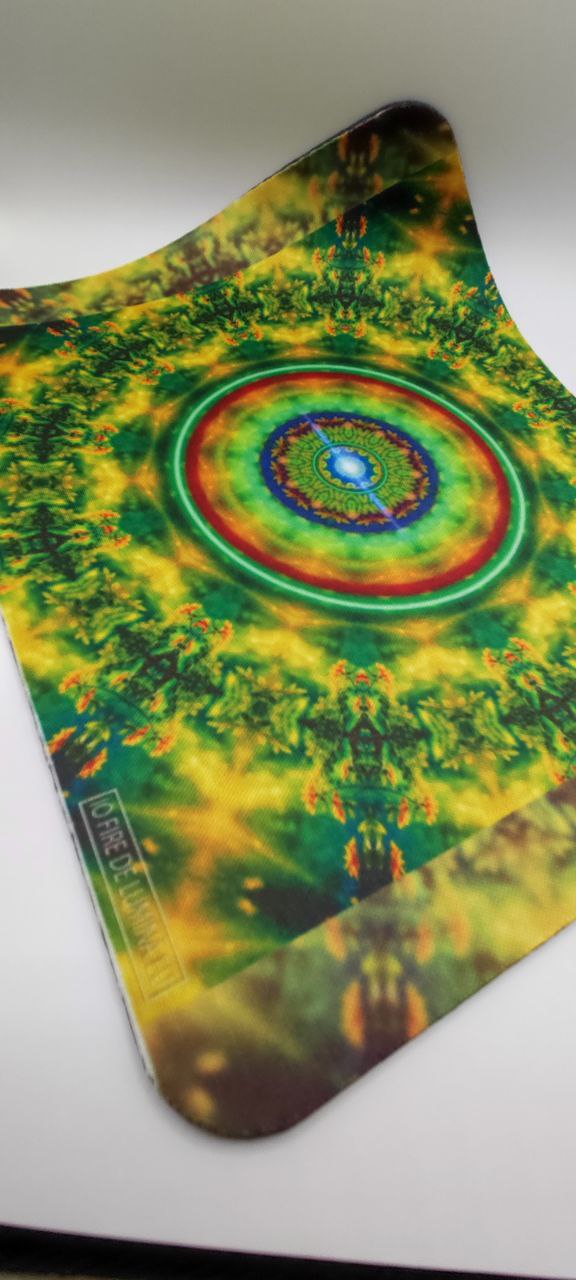 Mousepad cu mandală din natură și curcubeu 22cm X18cm - imagine 3