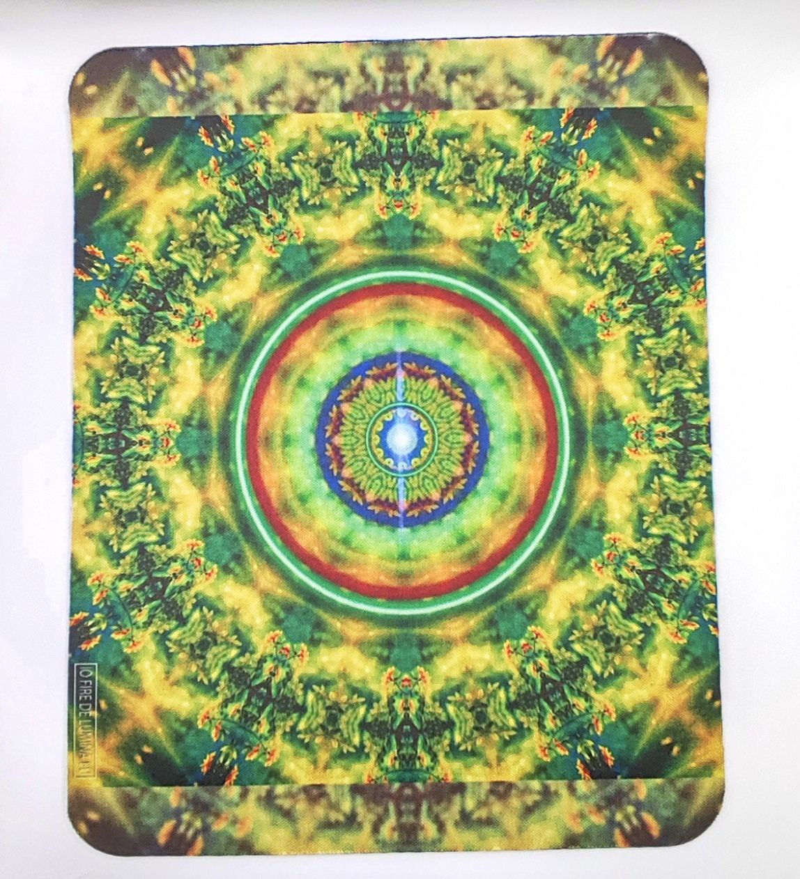 Mousepad cu mandală din natură și curcubeu 22cm X18cm
