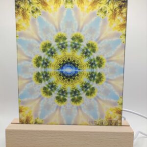 Lampă cu mandală din cer și natură 19 x12.5 cm-stoc epuizat