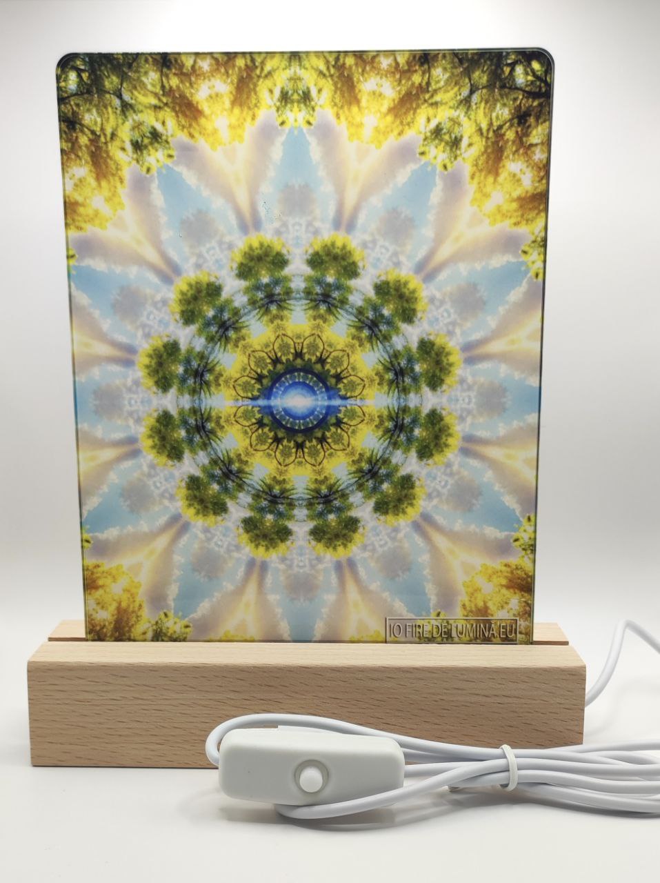 Lampă cu mandală din cer și natură 19 x12.5 cm-stoc epuizat - imagine 3