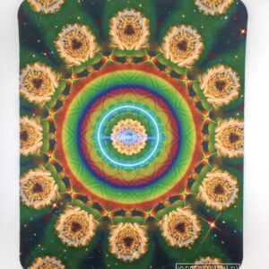Mousepad cu mandală din păpădie cu curcubeu 22cm X 19cm