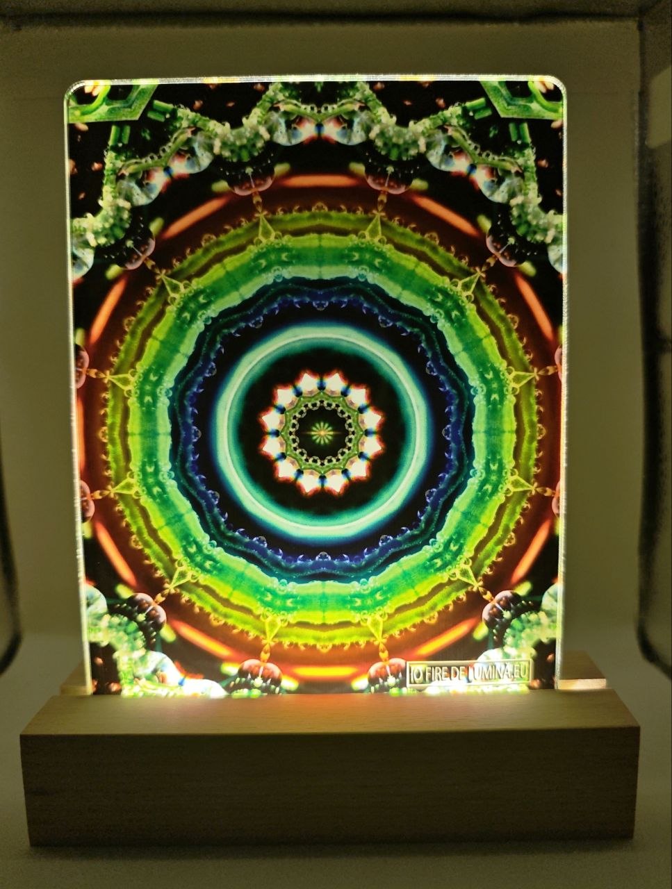 Lampă cu mandală natura și roua 19X12.5cm - imagine 2